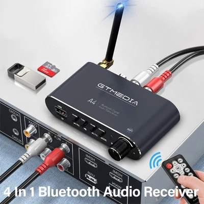 Trasmettitore Bluetooth 5.0 Wireless Ricevitore Stereo Coassiale AUX MP3 Adattatore Audio - Immagine 1 di 4