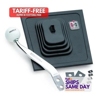 Hurst 5380036, Kit Chrome Steel Fits 87-93 Mustang Shifter Performance Parts - Image 1 of 4