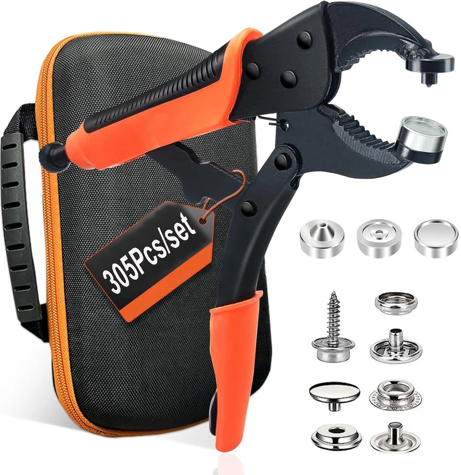 Heavy Duty Snap Fastener Tool kit, Punching Function, Snap Button Tool snap Tool - Image 1 of 4