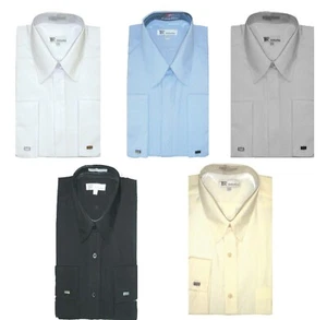Herren 65 % Polyester 35 % Baumwolle französische Manschette Shirts Design von Fotino Landi SG03F - Bild 1 von 11