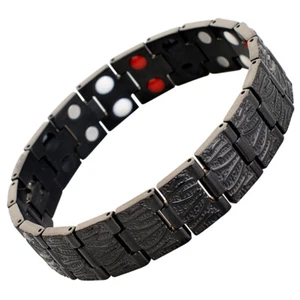EST Pure Titanium Magnetic Therapy Health Anti Fatigue Negative Ions Bracelet - Picture 1 of 15