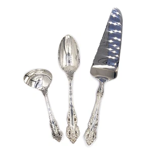 3-teiliges Komplettset Royal Baroque Versilbert Wallace Silberschmiede eingestellt - Bild 1 von 10