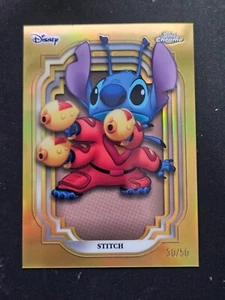 Stitch /50 Gold Refractor Topps 2024 Disney Chrome 2024 Trading Card - Bild 1 von 3