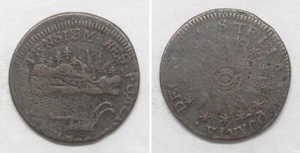 X6045 1786 Colonial VERMONTENSIUM Copper Cent Coin, Fine - Picture 1 of 1