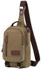 EuroSport Khaki Messenger Sling Canvas Shoulder Bag Rucksack Travel Sport B418