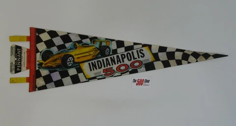1980's Vintage Souvenir Indianapolis 500 Pennant IMS Indy Motor Speedway IndyCar Cover