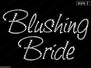 Diamonte Hotfix Wedding Transfer Rhinestones motif "Blushing Bride" - Style-2 - Picture 1 of 1