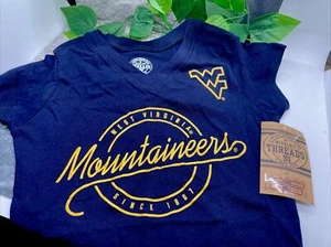 Rivalry Threads 91 West Virginia Mountaineers Navy Girl's T-Shirt XS 4-5 NWT - Picture 1 of 3