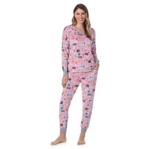 NWT Women's Cuddl Duds Velour Fleece V-Neck Pajama Top & Pajama Bottoms Set: XL - Bild 1 von 2