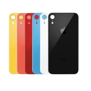 Vitre Arriére Iphone XR - Noir / Blanc / Bleu / Rouge / Corail / Jaune - Photo 1 sur 8