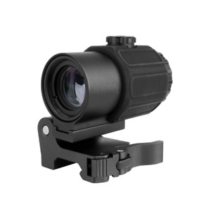 Tactical G43 3X Magnifier Scope Sight With Flip To Side Mount for Red Dot Sight