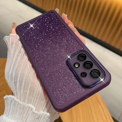 Funda Para Samsung S24 Ultra S22 S21 S23 FE A14 A54 Brillante Brillo Silicona Cubierta