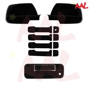 Fit 07-10 11 12 13 TOYOTA Tundra CrewMax Black Cover Mirror handle Tailgate W/OC - Picture 1 of 1
