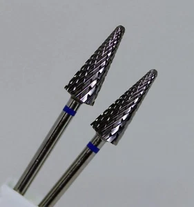 Hartmetall Nagel Bohrer Kegel blau mittel Gel Politur Entfernung 1 Stück gute Qualität - Bild 1 von 2