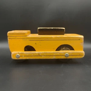 Seaver Toy Company Steam Roller Vintage Wood Original Paint 13.5" - Picture 1 of 8