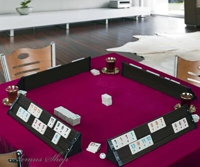 101 Plus Semus Star Rummy Set Okey - Materialien (Kunststoff-Spielbänke mit Holz