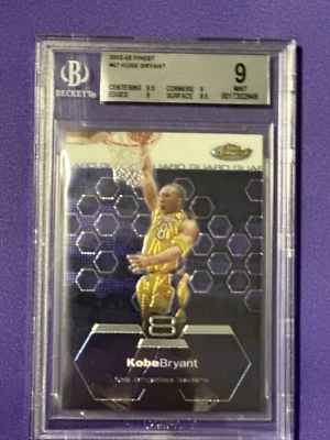 2002-03 Topps Finest NBA Kobe Bryant #47 BGS 9 MINT  LA Lakers - Image 1 of 2