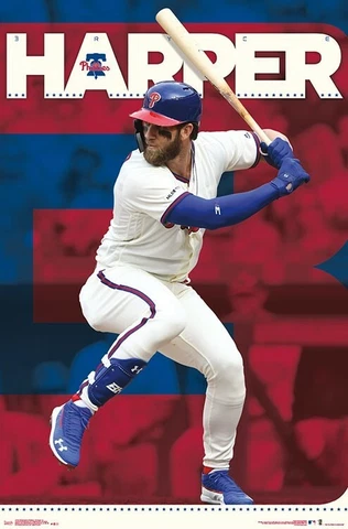 Bryce Harper PHILLY BLAST Philadelphia Phillies MLB Baseball 22x34 Wall POSTER Cover