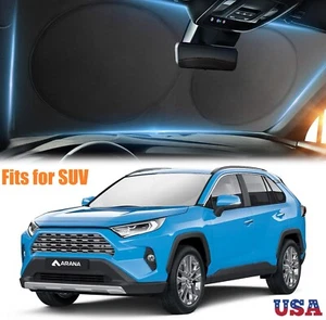 Car Front Rear Foldable Window Windshield SUV Sun Shade Shield Cover UV Block US - Picture 1 of 12