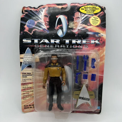 1994 Star Trek Generations Lieutenant Commander Laforge Action Figure New Cover