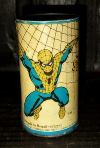 VINTAGE 70'S ULTRA RARE MEISTER BRAZIL SPIDERMAN TIN PENCIL HOLDER CAN DC COMICS - Picture 1 of 14
