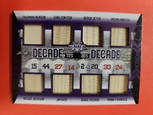 DEREK JETER REGGIE JACKSON MUNSON POSADA FISK RICE VARITEK MANNY BAT CARD #d8/12 - Picture 1 of 3