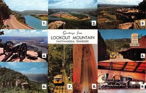 Postkarte TN: Grüße vom Aussichtsberg, Chattanooga, Tennessee, 1969 - Bild 1 von 2