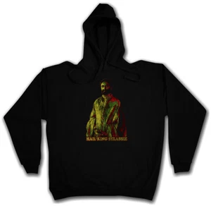 HAILE SELASSIE PORTRAIT II HOODIE Lion of Judah Ethiopia Rastafari Irie Jamaika - Bild 1 von 1