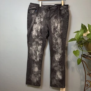 RocaWear Hannah Skinny Leg Black Gray Print Jeans. Women’s Size 22 - Picture 1 of 12