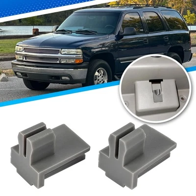2X Console Cup Holder Latch Clips Gray For GMC Sierra 1500 2500 3500HD 2000-2006 Foto 1 de 4