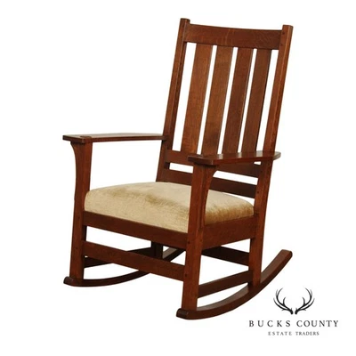 Mecedora Stickley Mission Collection roble Foto 1 de 4