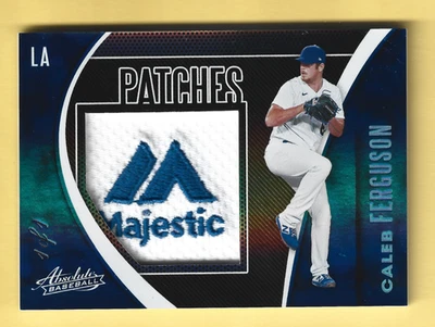 2021 Panini Absolute Patches Caleb Ferguson Mirror Black Logo Patch #1/1 - Image 1 of 2