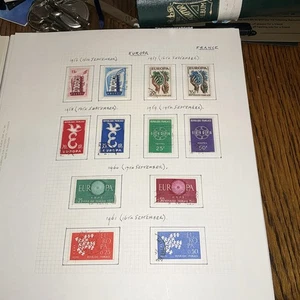 FRANCE - Europa - 1956/92 - 74 Stamps VFU on Senator Leaves - See Scans - Picture 1 of 7