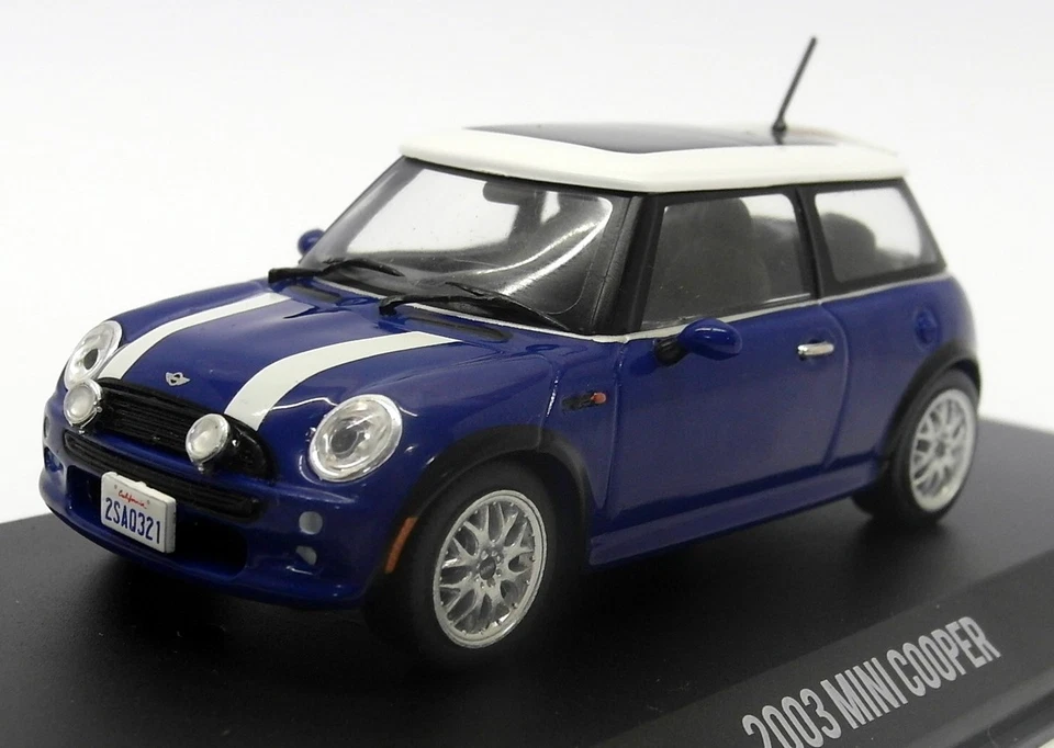 Greenlight escala 1/43 diecast 86546 trabajo italiano 2003 Mini Cooper azul Foto 1 de 4