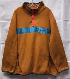Cotopaxi Teca Fleecepullover Pullover Herren 3XL orange türkis Viertel Druckknopf Jacke - Bild 1 von 11
