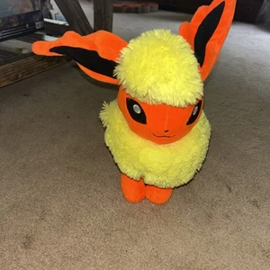 Tomy Pokemon Flareon Plush 8" Stuffed Animal Doll - Picture 1 of 5