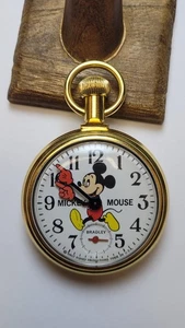 Vintage Bradley Disney Mickey Mouse Taschenuhr - Bild 1 von 4