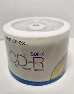 MEMOREX Music CD-R 50 PK pack Spindle 52X 700MB 80min Blank CD NEW & SEALED - Picture 1 of 3