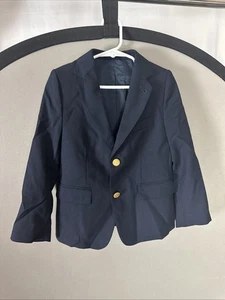 Vineyard Vines Blazer Boys Navy Blue Wool Gold Button Sport Coat Jacket Size 5 - Picture 1 of 7