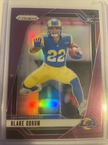 2024 Panini NFL Prizm Blake Corum Rookie Purple PRIZM 024/125 RC LA RAMS - Picture 1 of 4