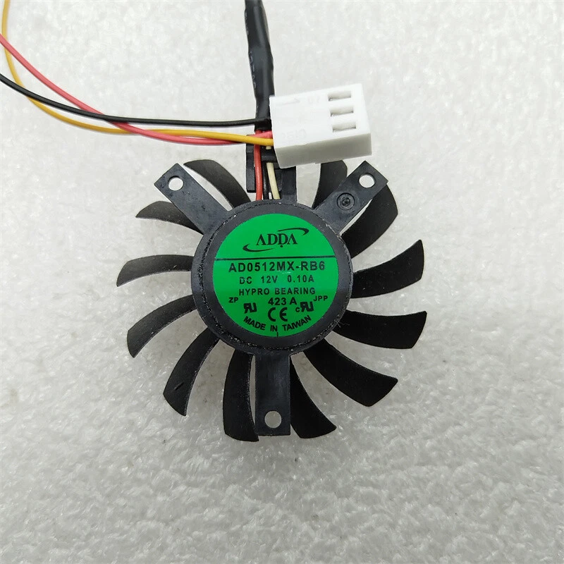 1 Pc. New  AD0512MX-RB6 45mm GPU Cooling Fan DC12V 0.10A 35*35*27mm 3Pin - Image 1 of 1