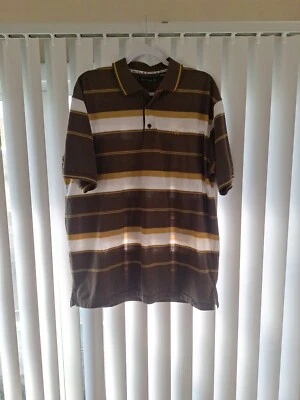 Mens XL Gianni Vitorio Striped Polo Shirt Short Sleeve - Image 1 of 4