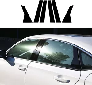 6Pcs Fit 2022 Honda Civic Door Pillar Post Trim Gloss Black Car Auto Accessories - Picture 1 of 9