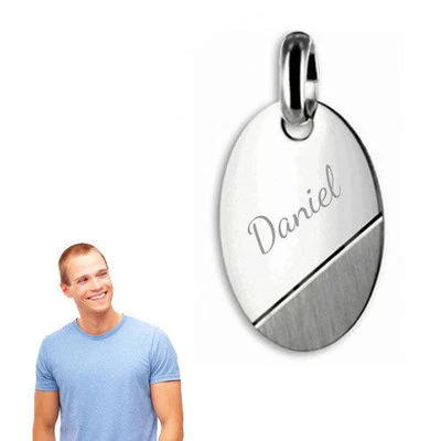 Herren Gravur Platte mit Kette -925er Sterling Silber-Inkl. Gravur -326 - Bild 1 von 4