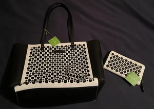 Portafoglio Vera Bradley Midnight Geometrico Taglio Laser e Fisarmonica - Nuovo con etichette - Foto 1 di 7
