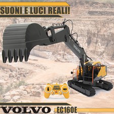 ESCAVATORE SCAVATRICE VOLVO CINGOLATO EC160E RADIOCOMANDATO 2,4 GHZ BINNA LUCI