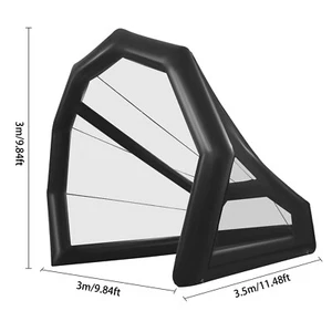 3.5m*3m*3m Modern Inflatable Golf Practice Swing Simulator Net Cage Tent Black - Picture 1 of 23