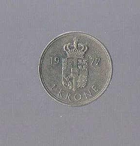 DENMARK COINS GOOD CIRCULATED DENMARK COINS QUEEN MARGRETHE 1 KRONE CHOOSE DATE - Picture 1 of 5