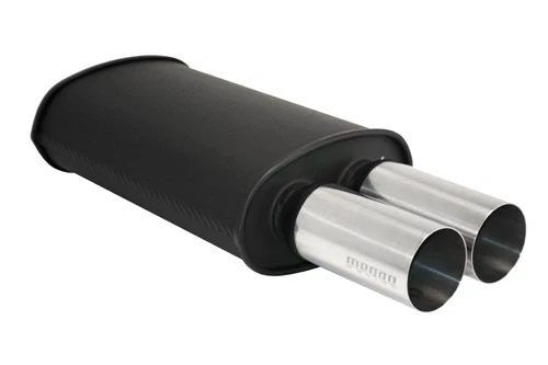 MEGAN RACING MATTE BLACK UNIVERSAL EXHAUST MUFFLER NA TURBO JDM DTM M-DT 2.5" - Image 1 of 1