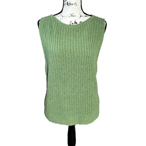 NEW Abercrombie & Fitch Women's Knit Sweater Vest Large Green Spring Slouchy NWT - Picture 1 of 10